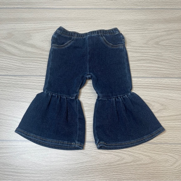 Wrangler Baby Infant Girl Western Flare Ruffle Jeggings Jeans 3-6 Months - Picture 2 of 8